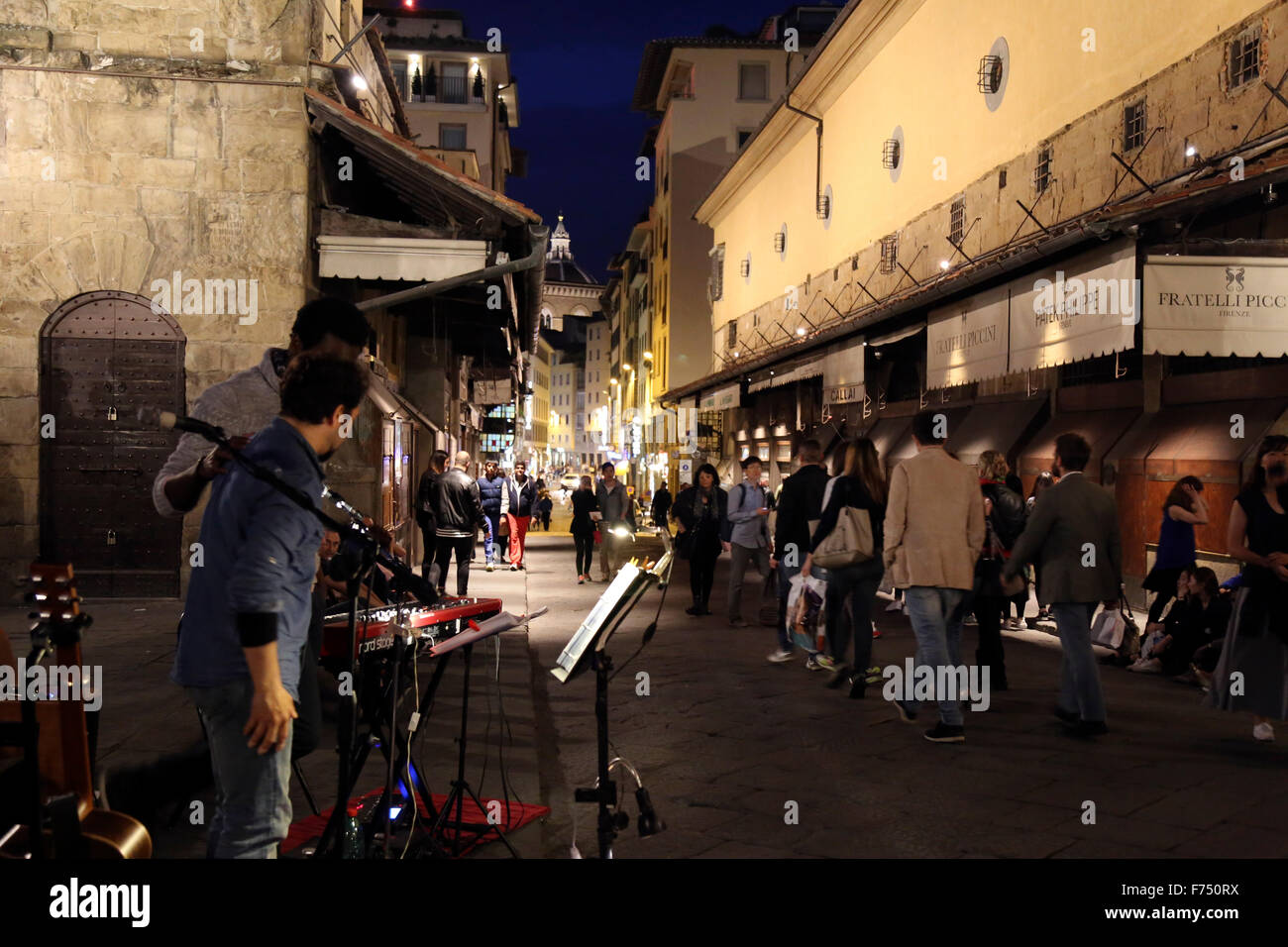 Ponte vecchio, il ponte vecchio a Firenze Foto Stock