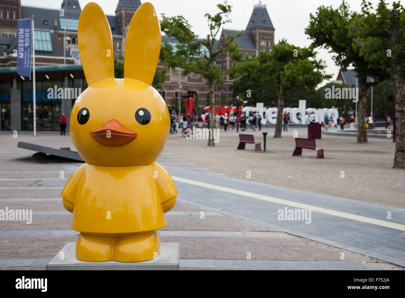 Miffy Arte Parade celebra 60 anni dal Museo Rijks museum di Amsterdam Olanda Foto Stock