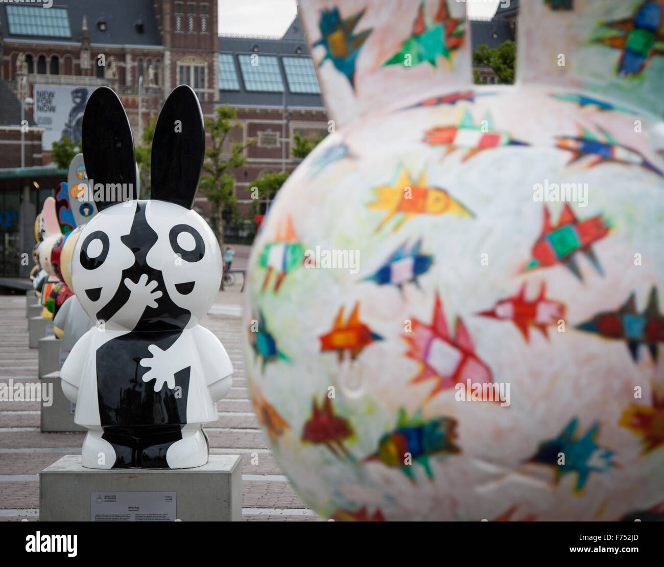 Miffy Arte Parade celebra 60 anni dal Museo Rijks museum di Amsterdam Olanda Foto Stock