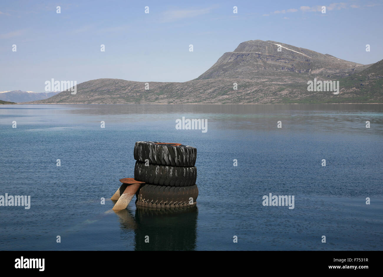 Mare con marchio del mare in gomma Foto Stock