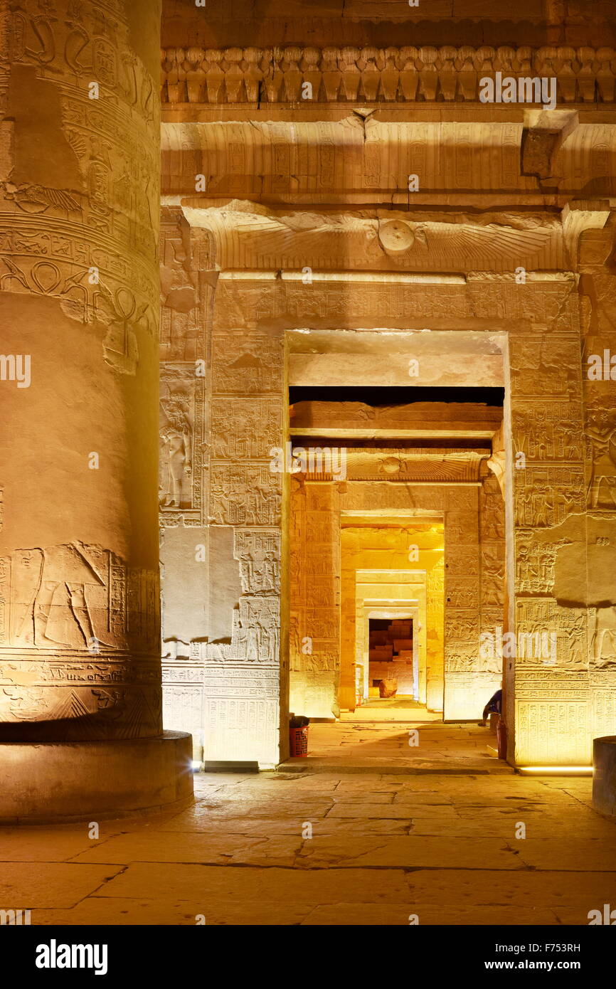 Egitto - Kom Ombo, Tempio di Sobek Foto Stock