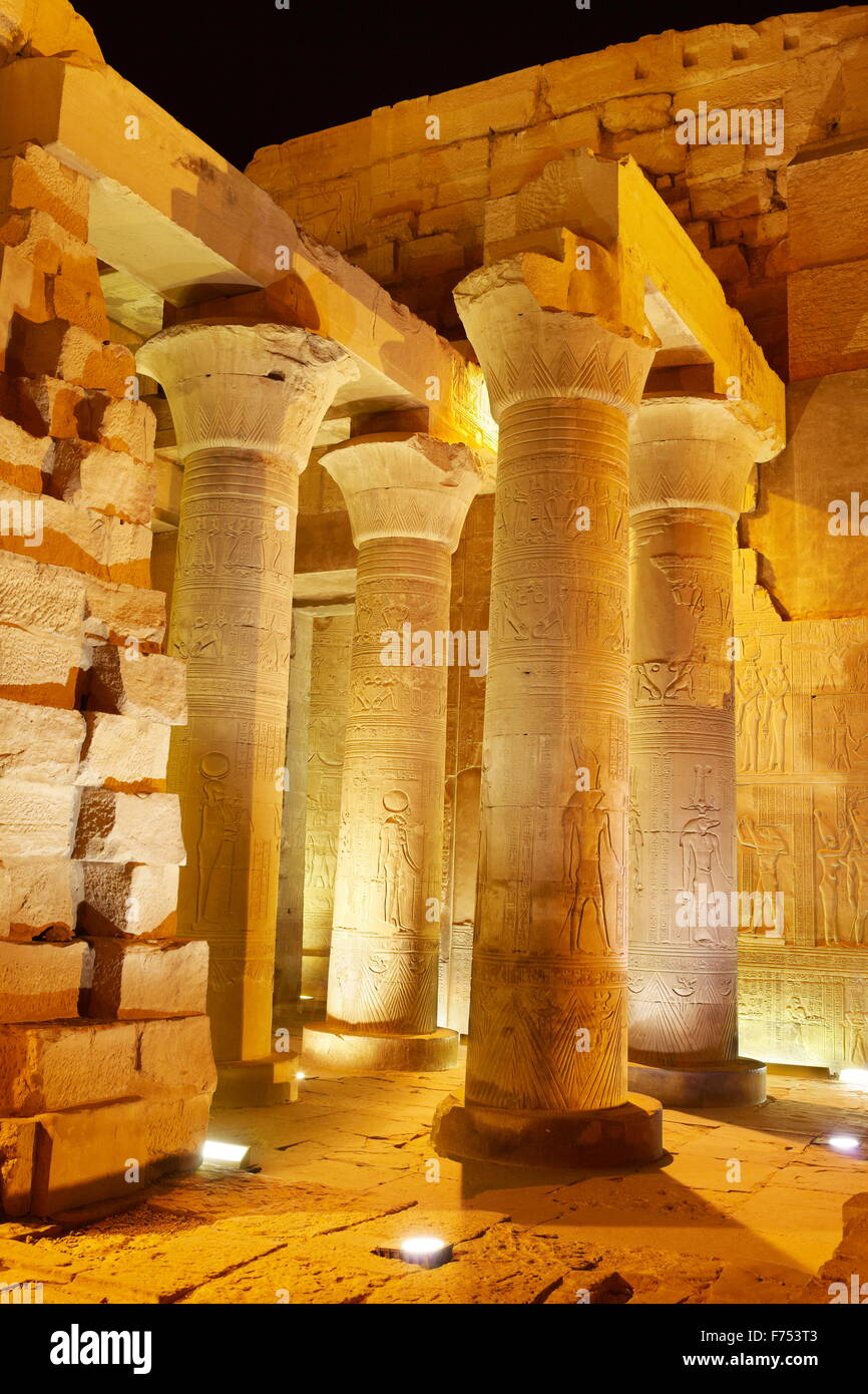 Egitto - Kom Ombo, Tempio di Sobek Foto Stock