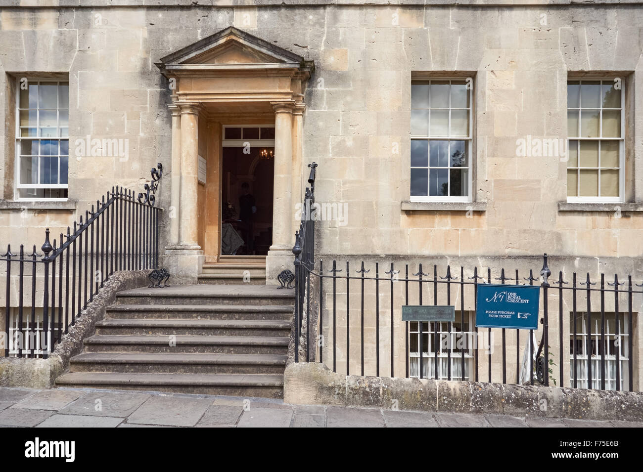 No. 1 Royal Crescent Georgian House in bagno, Somerset England Regno Unito Regno Unito Foto Stock