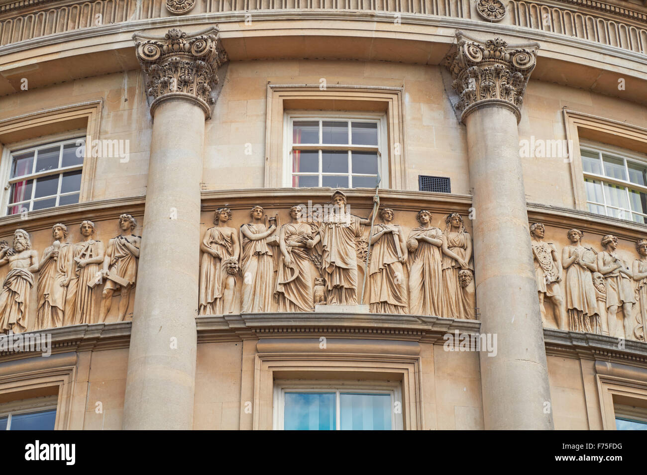 Dettagli di edificio Georgiano Bath Somerset England Regno Unito Regno Unito Foto Stock