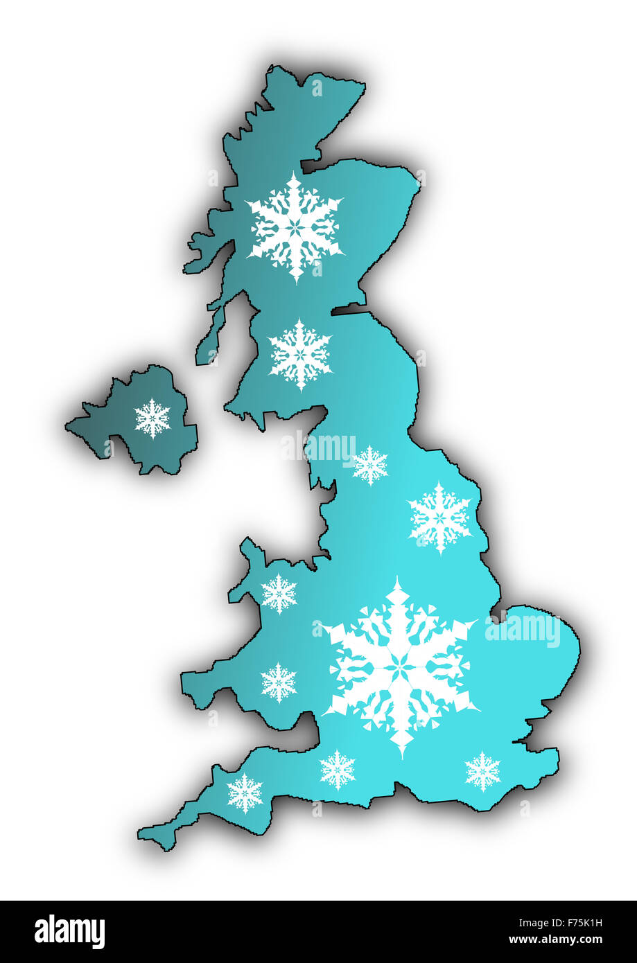 Fiocco di neve UK Foto Stock