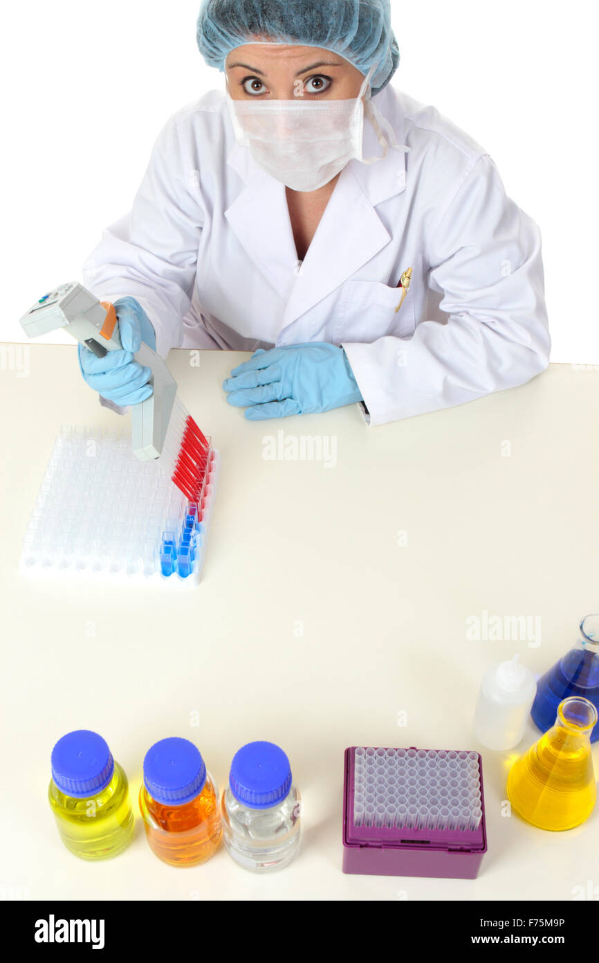 La ricerca scientifica in laboratorio Foto Stock