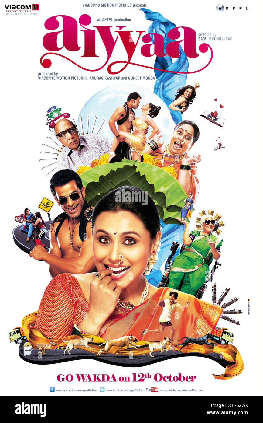 Hindi film poster di Aiyyaa, India, Asia Foto Stock