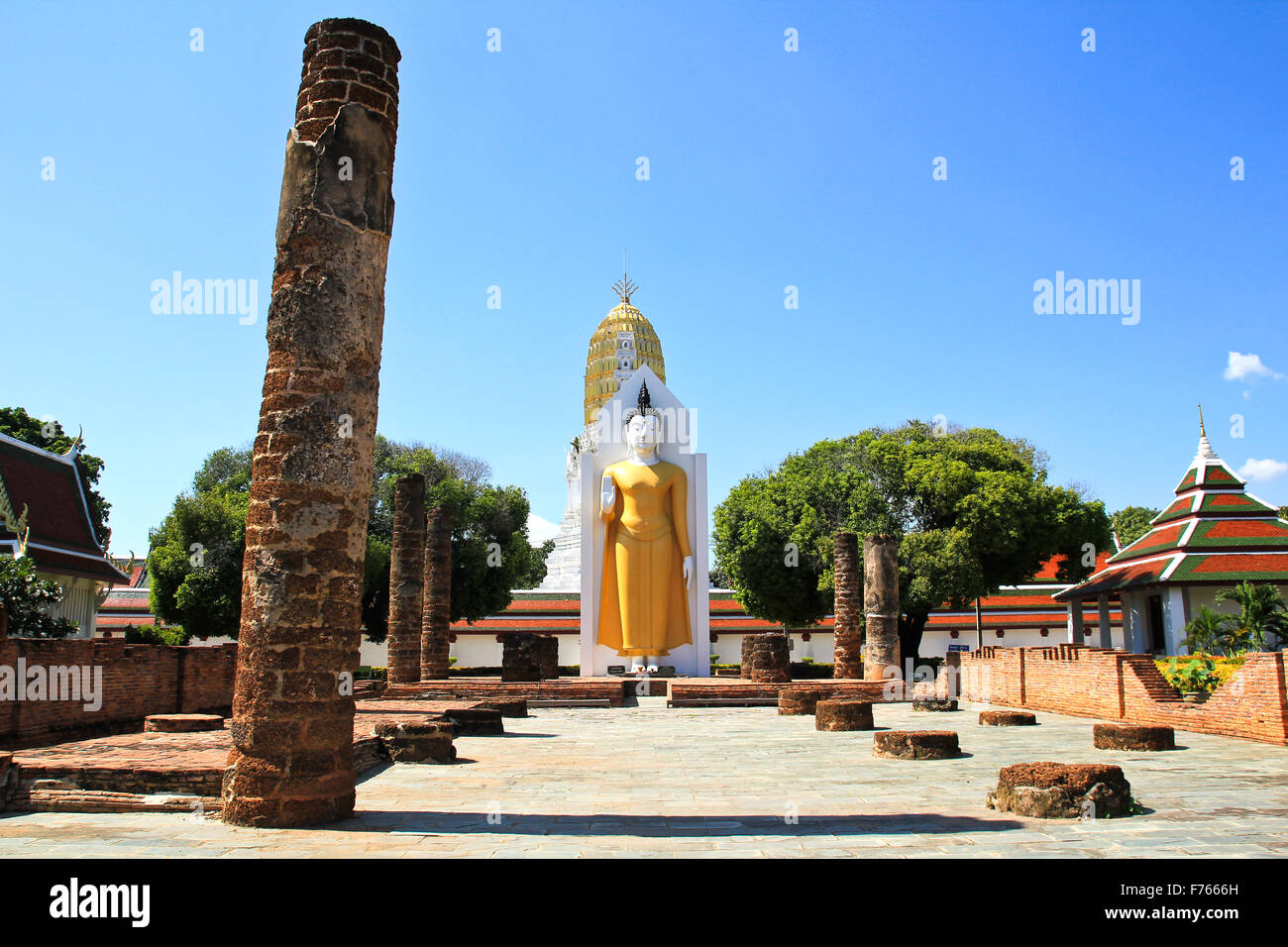 Wat Phra Sri Rattana Mahathat tempio, Phitsanulokb , della Thailandia Foto Stock