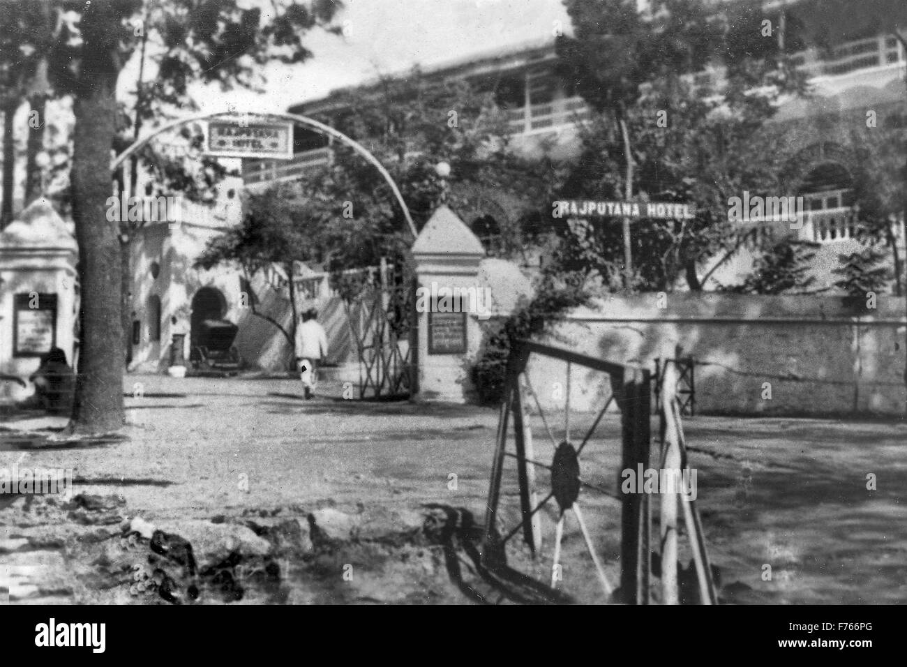 Hotel rajputana cama, Mount Abu, Rajasthan, India, Asia Foto Stock