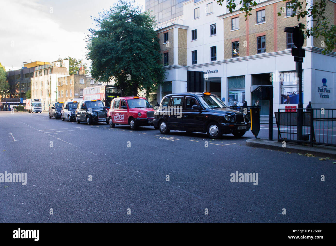 Londra taxi, hackney carrello, black cab, hack Foto Stock