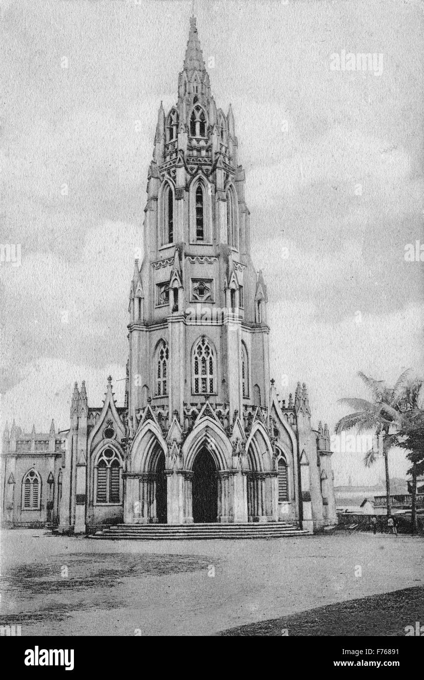 Chiesa di Santa Maria, St. Mary's Basilica, Bangalore, Bengaluru, Karnataka, India, Asia, vecchia foto anni '1900 Foto Stock