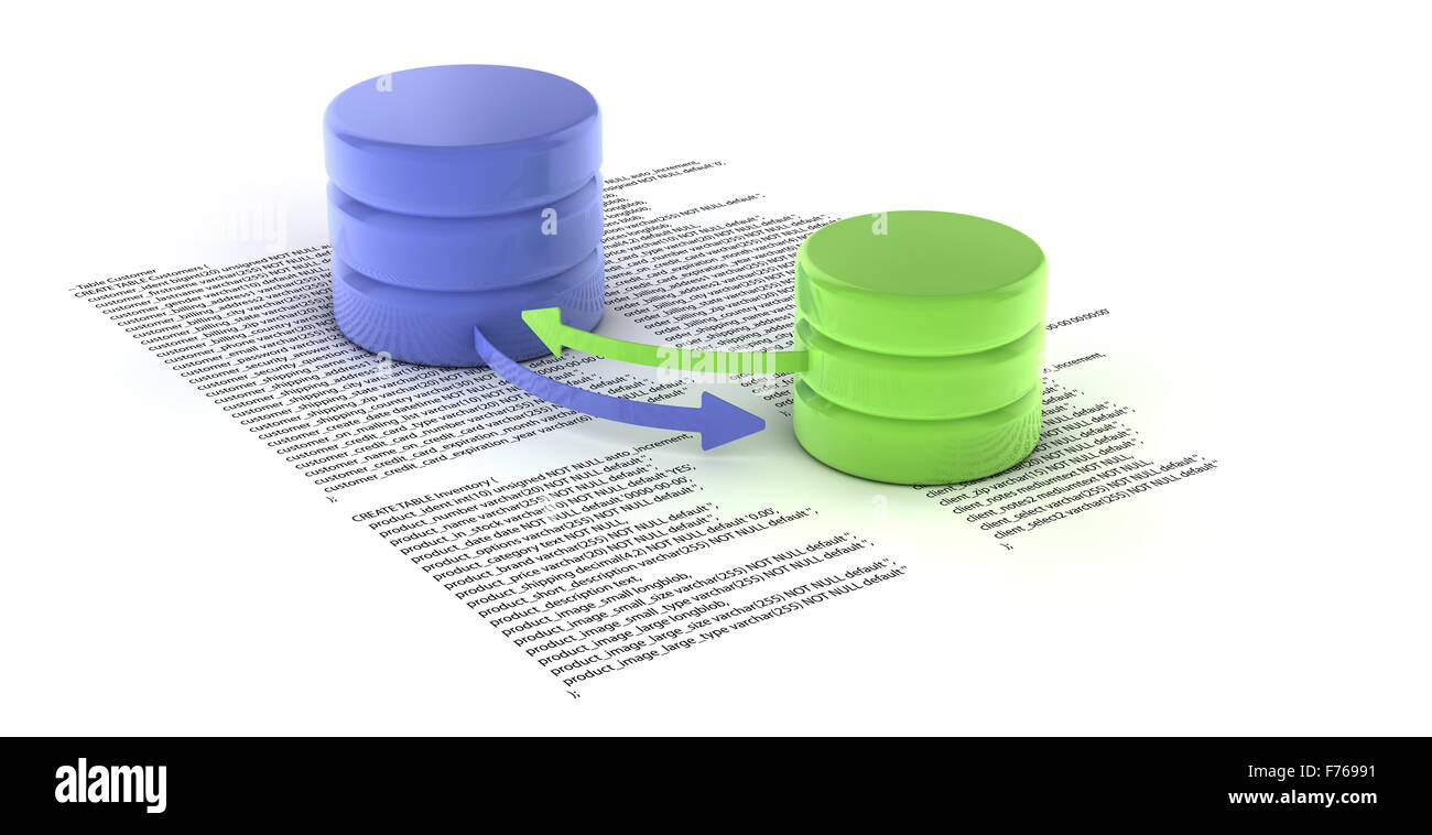 Database Foto Stock