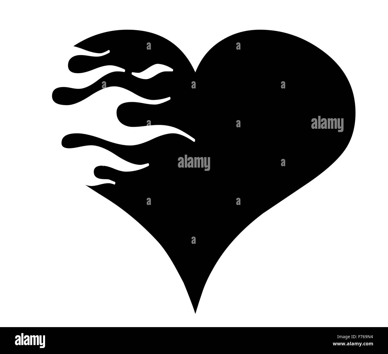 Cuore ardente Foto Stock