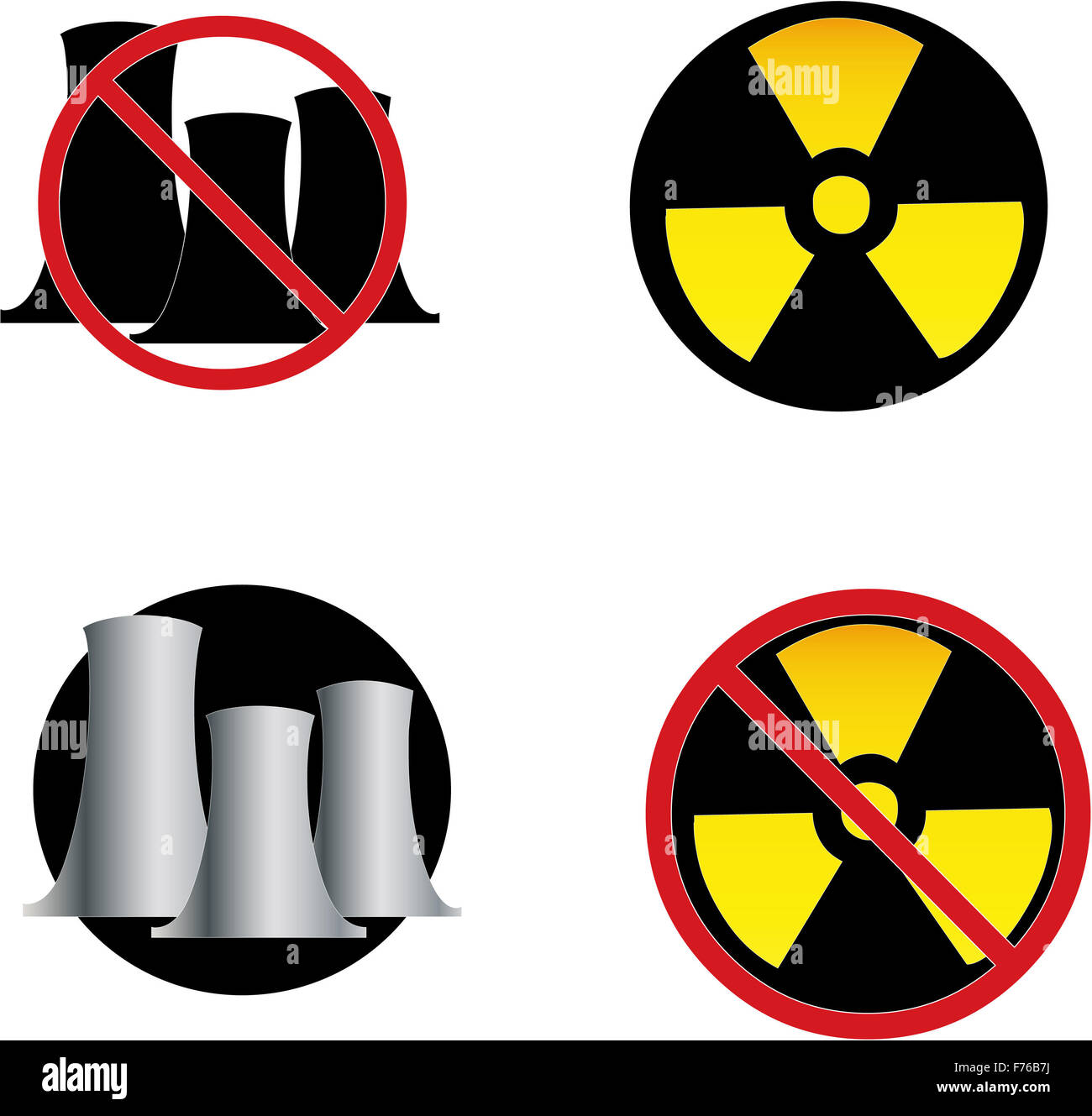 Energia nucleare simboli Foto Stock