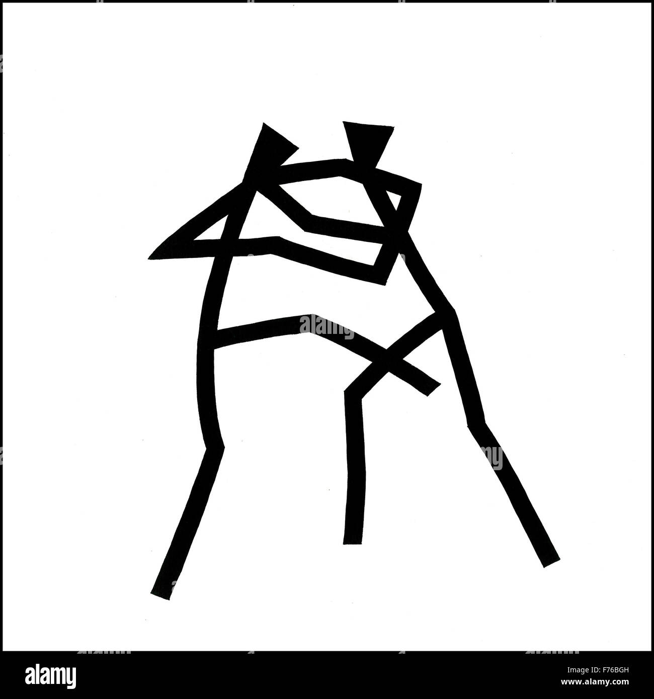 Immagine che mostra il disegno del wrestling Foto Stock