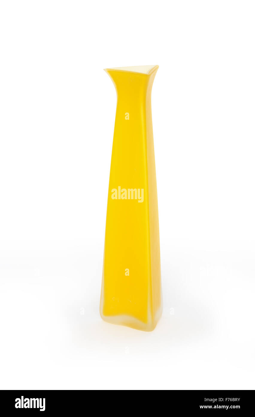 Moderno vaso giallo Foto Stock