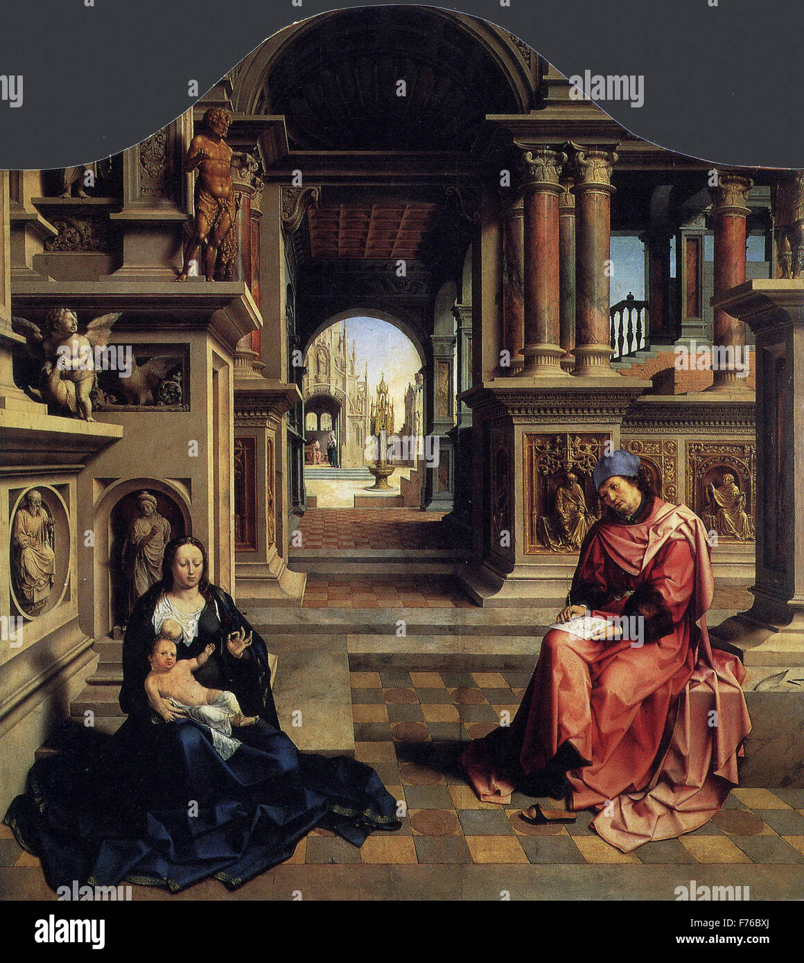 Jan Gossert - San Luca disegno vergine Foto Stock