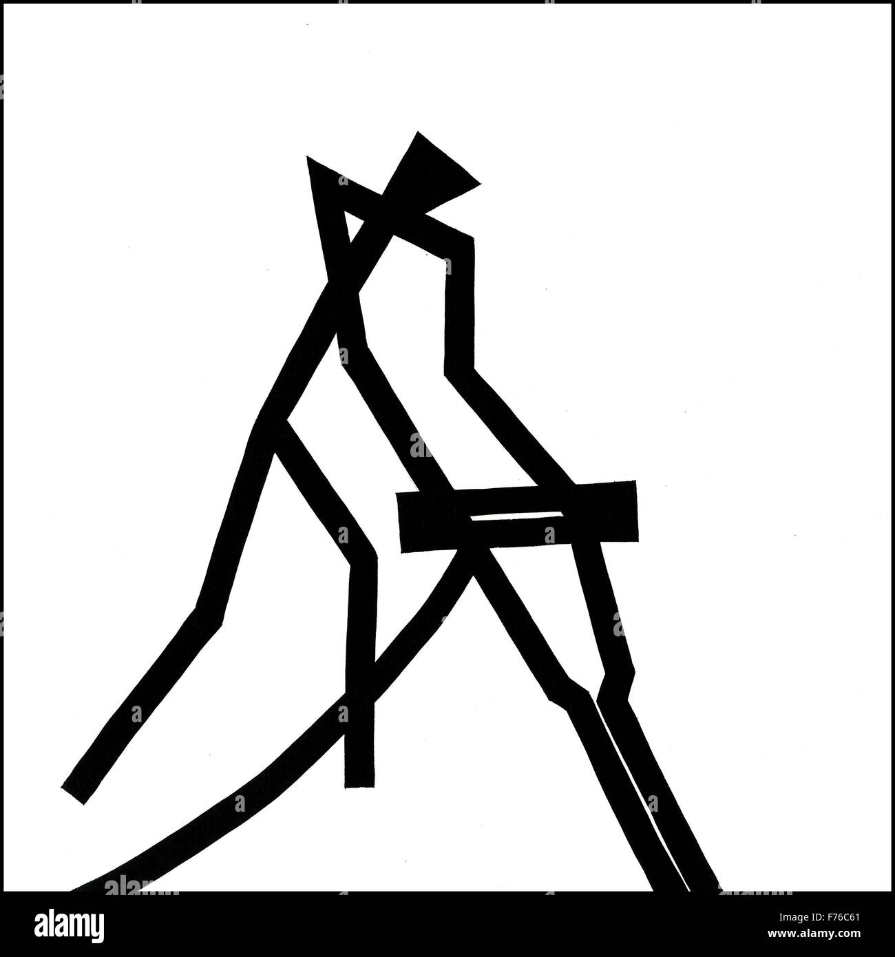 Immagine che mostra la linea di scavo di disegno - ash 194732 Foto Stock