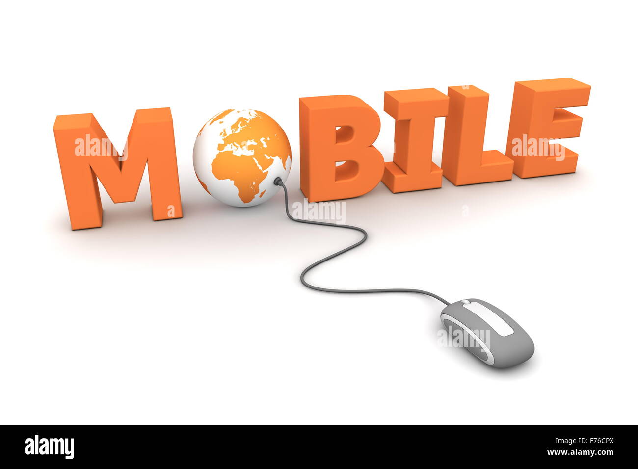 Sfoglia Mobile - Arancione Foto Stock