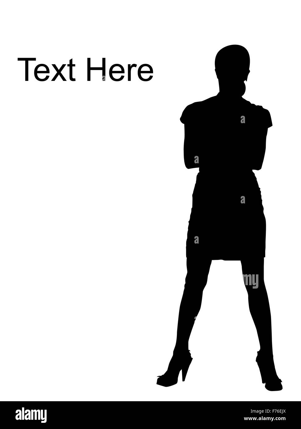 In piedi modello giovani Foto Stock