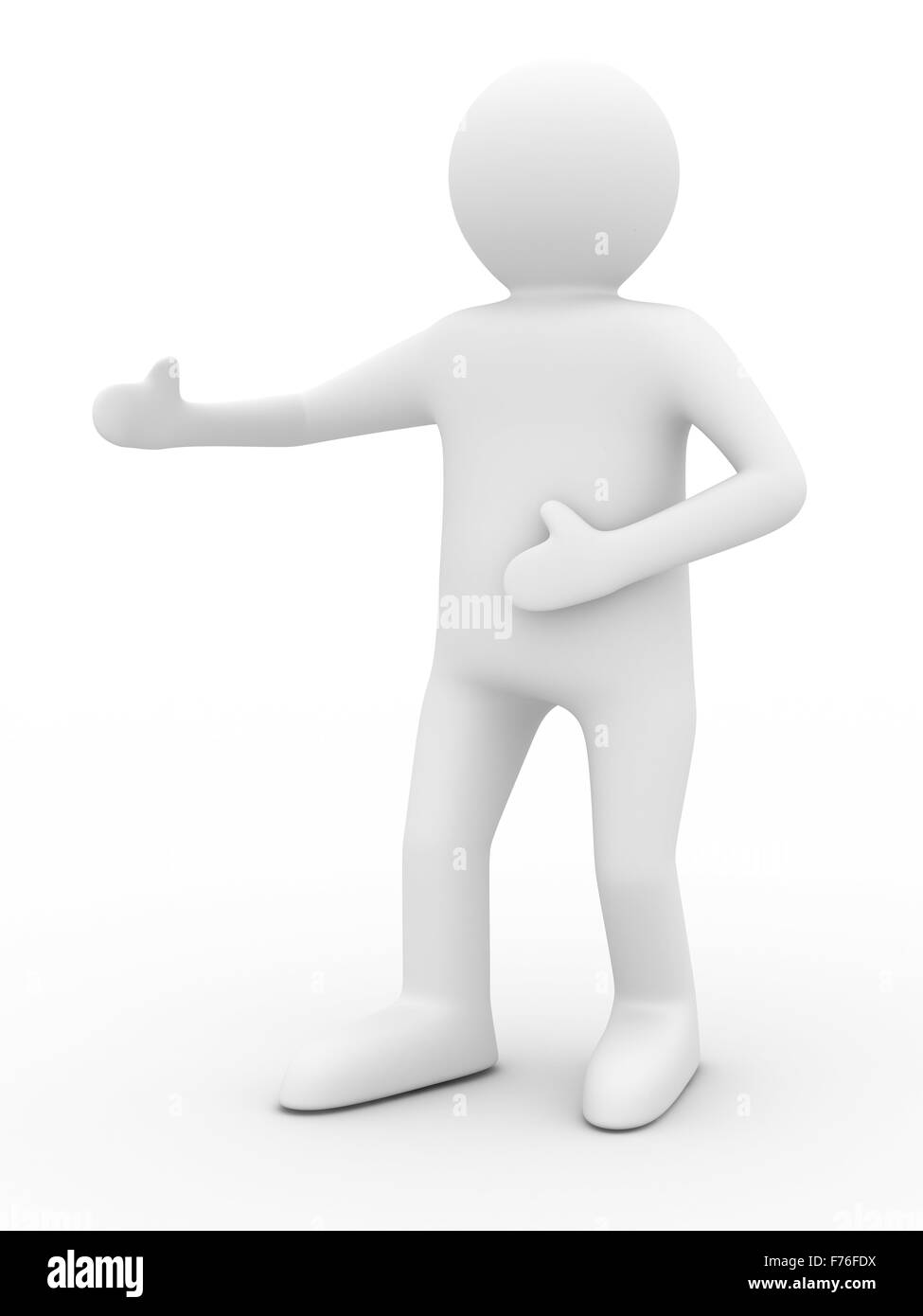 Persona in posa di saluto. Isolato immagine 3D Foto Stock