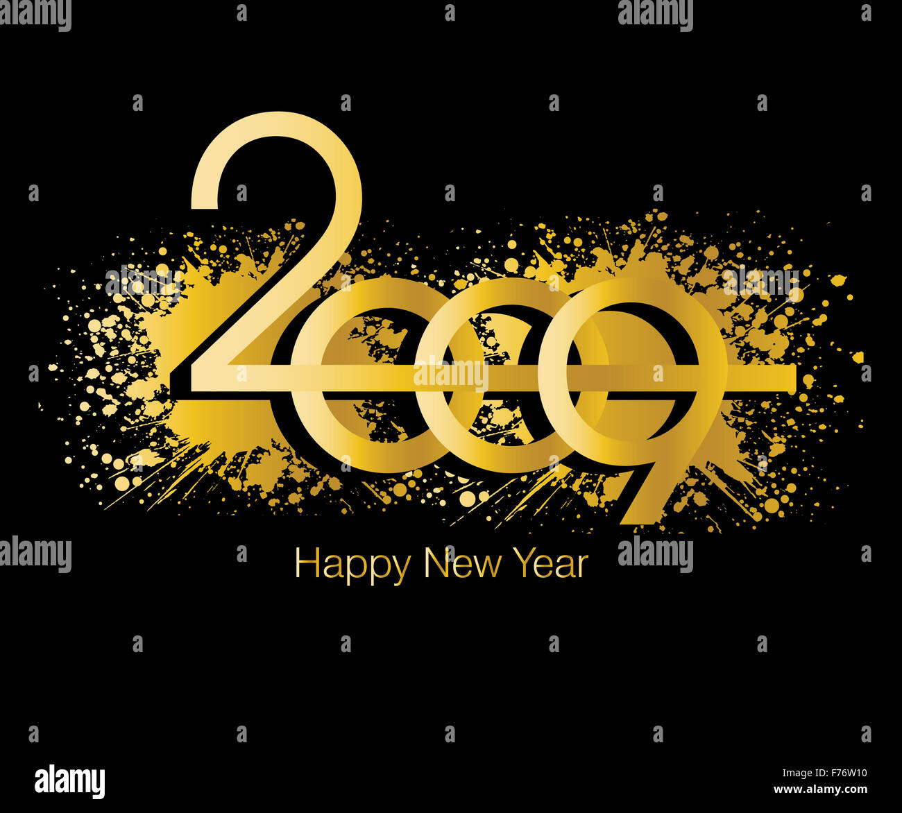 Anno nuovo biglietto di auguri Foto Stock