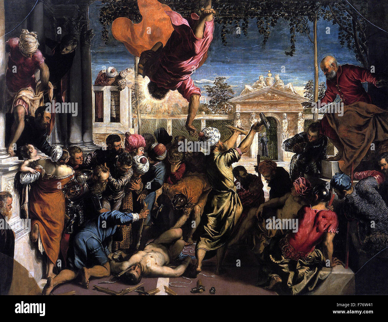Jacopo Tintoretto - Il miracolo di San Marco liberando lo Slave Foto Stock