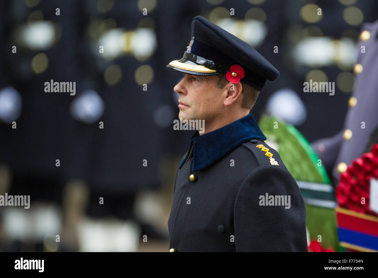 HRH Il Conte di Wessex (Prince Edward) nell'uniforme di un Royal Colonnello Onorario del Royal Wessex Yeomanry Foto Stock