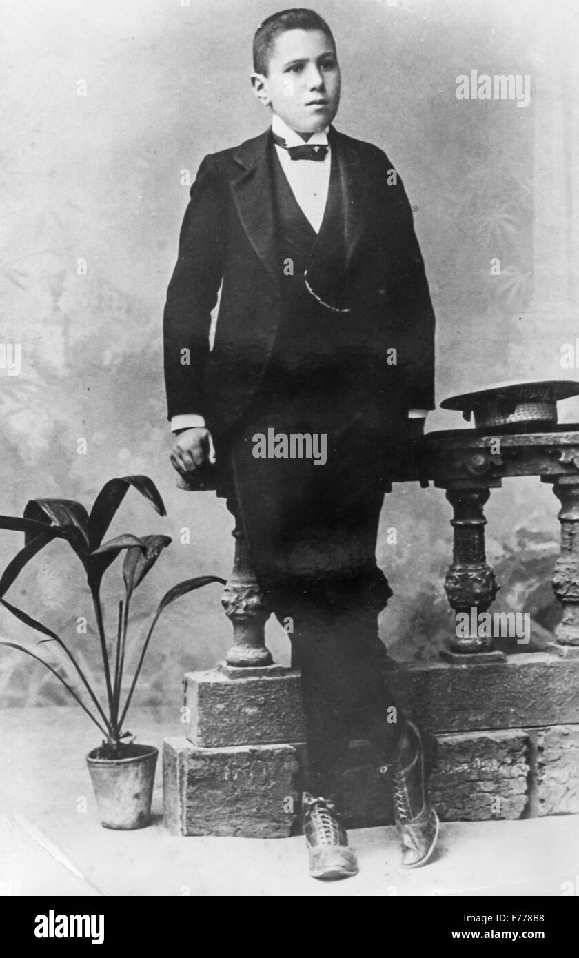 Il giovane Francesco Baracca al momento della High School di Firenze,1905 Foto Stock