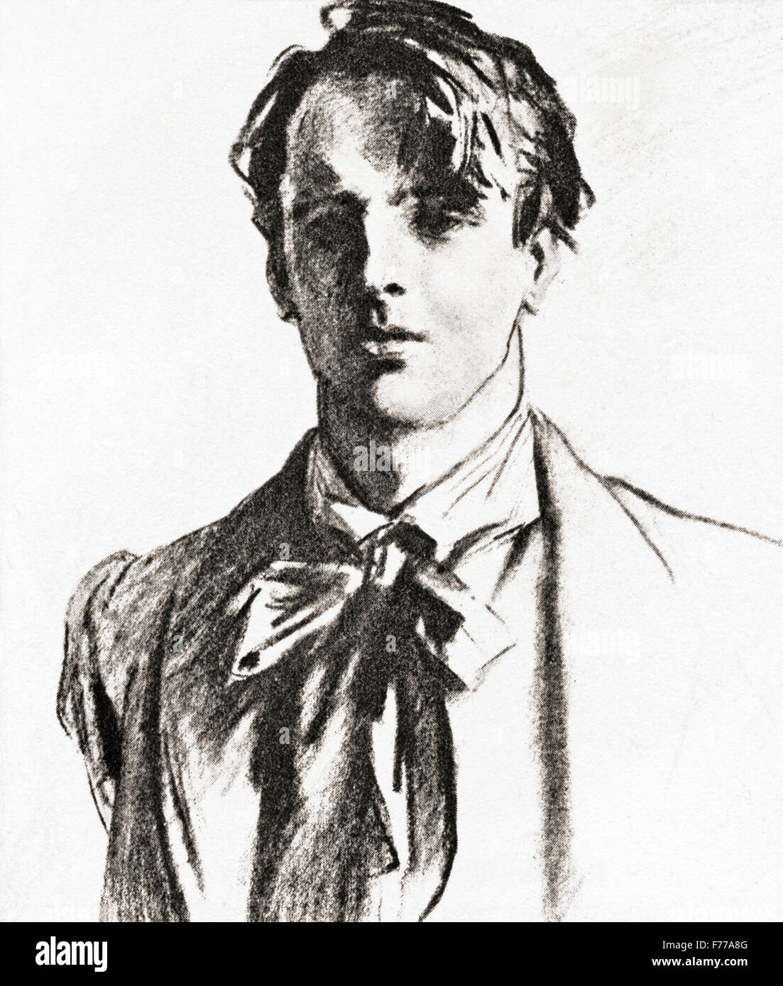 William Butler Yeats, 1865 - 1939. Poeta irlandese. Dopo che il disegno a carboncino di J. S. Sargent. Foto Stock
