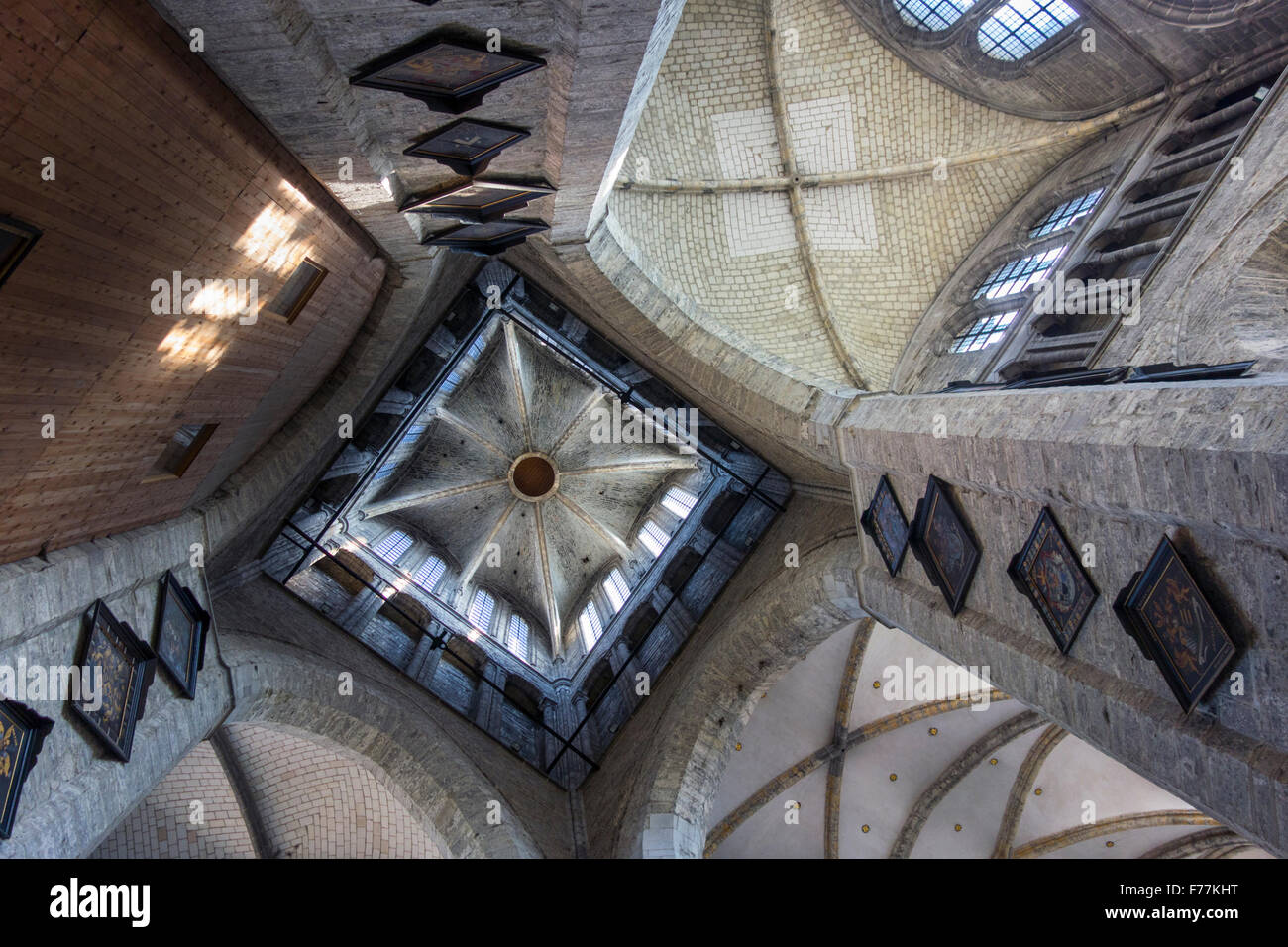 Interno della cattedrale di San Bavone / Sint-Baafs cattedrale / Sint-Baafskathedraal, Gand, Fiandre Orientali, Belgio Foto Stock