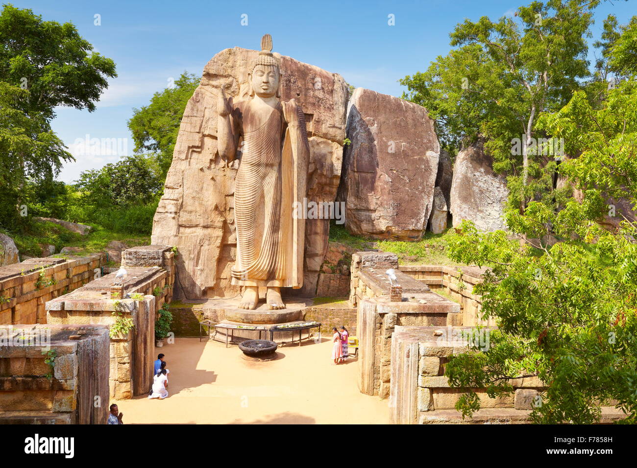 Sri Lanka - Anuradhapura, Buddha Aukana statua, Patrimonio Mondiale dell UNESCO Foto Stock