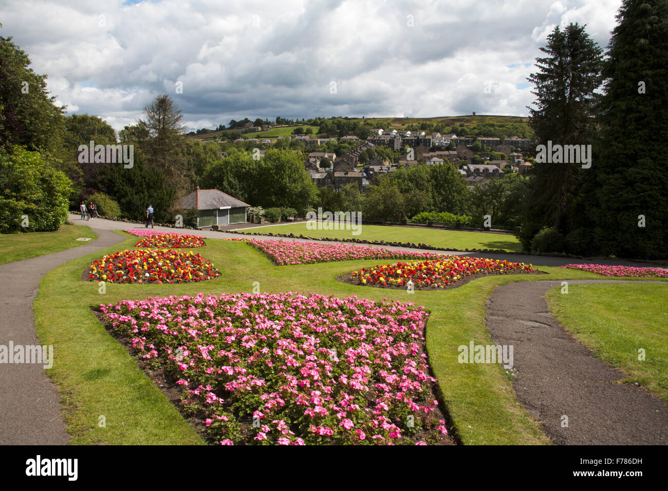 Howarth Central Park Howarth West Yorkshire Inghilterra Foto Stock