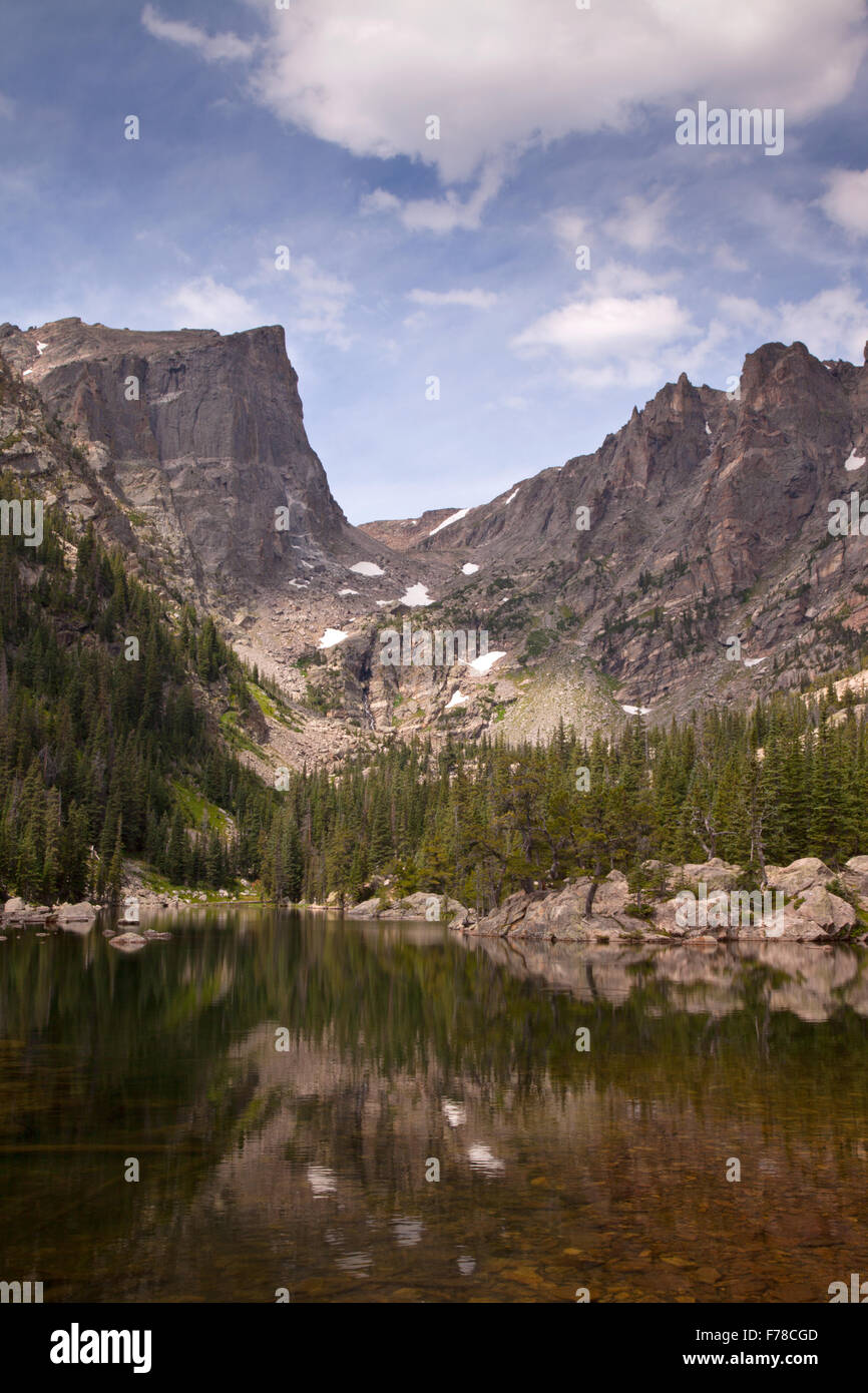 Il lago da sogno, Rocky Mountain National Park, COLORADO Foto Stock