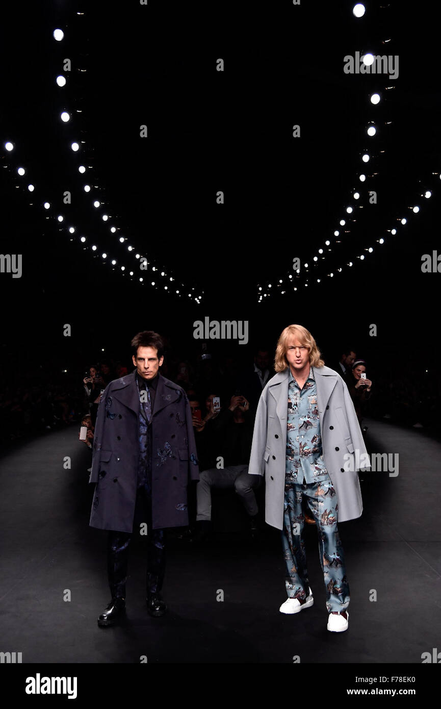 Zoolander 2 è una imminente azione americana commedia film diretto da Ben Stiller e scritto da Stiller, Justin Theroux, Nicholas Stoller e John Hamburg. È il sequel del film 2001 Zoolander. Questa fotografia è per il solo uso editoriale ed è il copyright del film company e/o il fotografo assegnato dal film o società di produzione e può essere riprodotto solo da pubblicazioni in congiunzione con la promozione del film di cui sopra. Un credito per il film company è richiesto. Il fotografo deve anche essere accreditato quando noto. Foto Stock