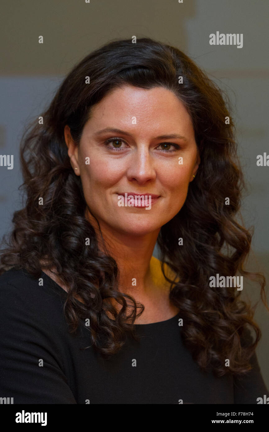 Torino, Italia. 26 Nov, 2015. American attrice Jennifer Lafleur conferenza stampa al Torino Film Festival. Film del regista Corin Hardy presenta il suo film 'L'santificate' al Torino Film Festival. Il Torino Film Festival (chiamato anche il Torino Film Festival, TFF) è un festival cinematografico internazionale che si svolge ogni anno a Torino, Italia. Tenuto ogni anno a novembre, è la seconda più grande festival del cinema in Italia, dopo il Festival del Cinema di Venezia. Credito: Marco Destefanis/Pacific Press/Alamy Live News Foto Stock
