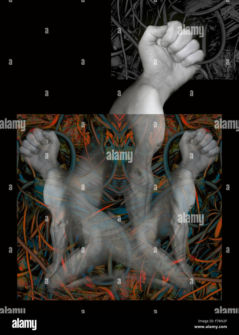 Artistico collage di foto Foto Stock