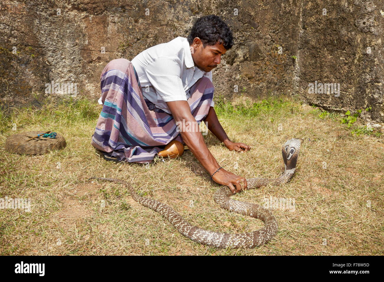 Sri Lanka - Galle, snake incantatore Foto Stock