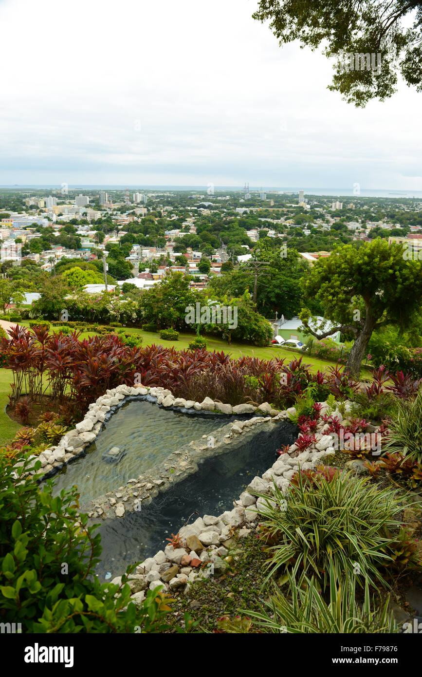 Vista della città di Ponce dal Castello Serralles. Ponce, Puerto Rico. USA il territorio. Isola dei caraibi. Foto Stock