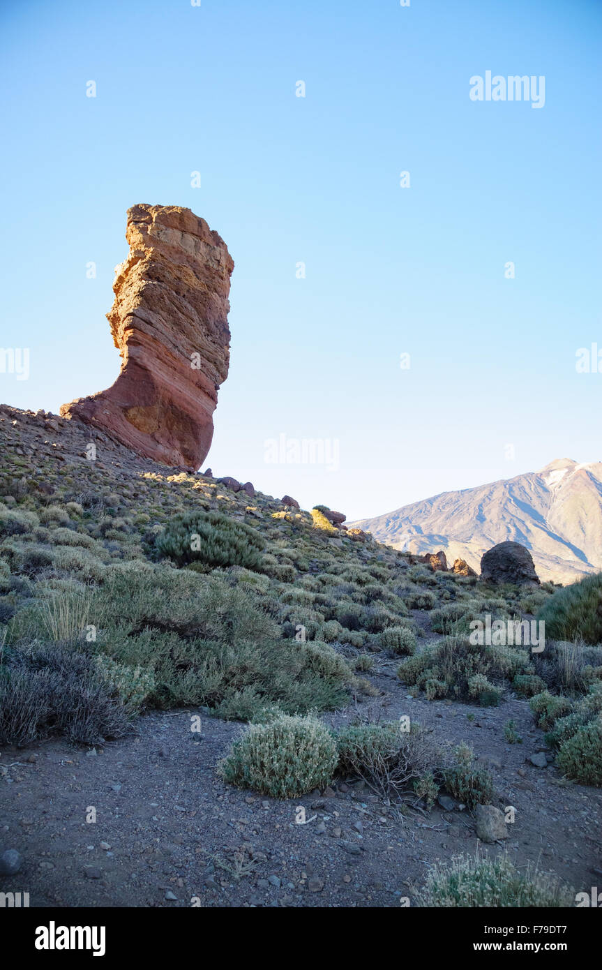 Cinchado rock, Roques de Garcia, Tenerife, Isole canarie, Spagna Foto Stock