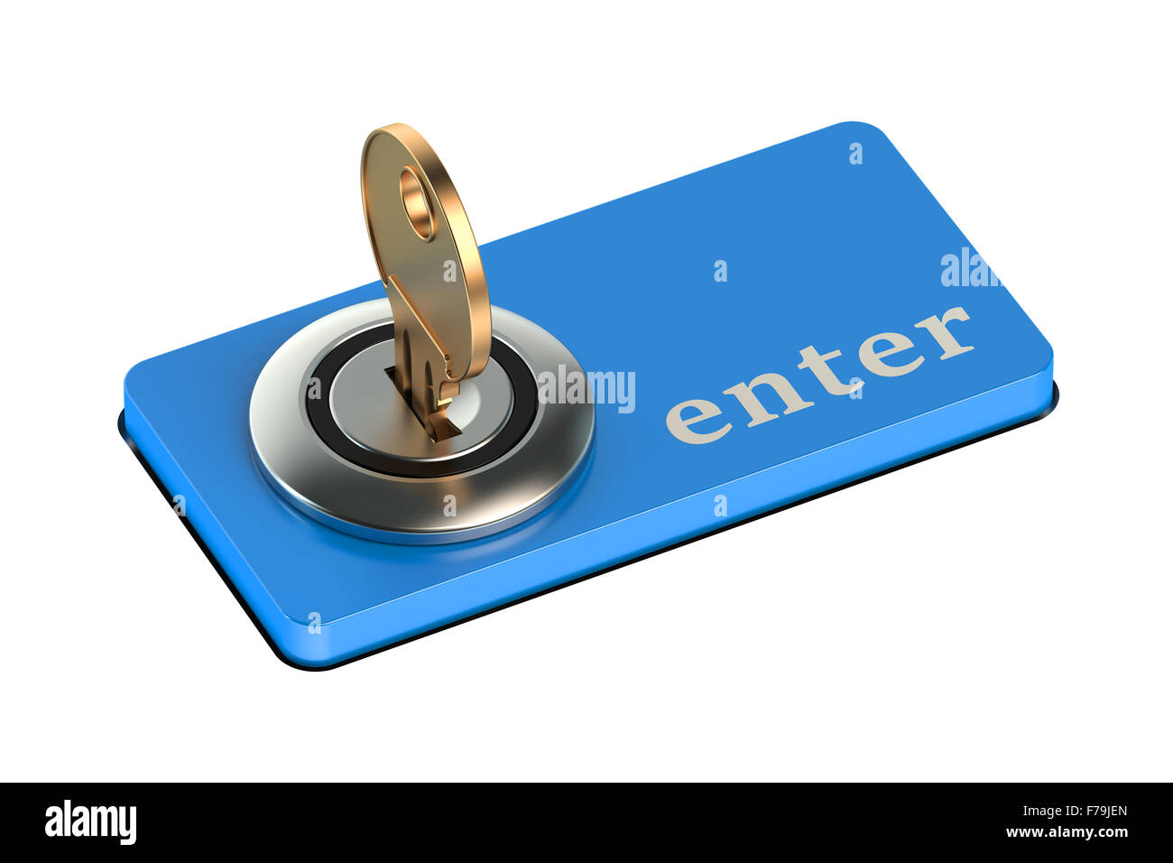 Cyber Security concetto con il tasto invio e il tasto Foto Stock