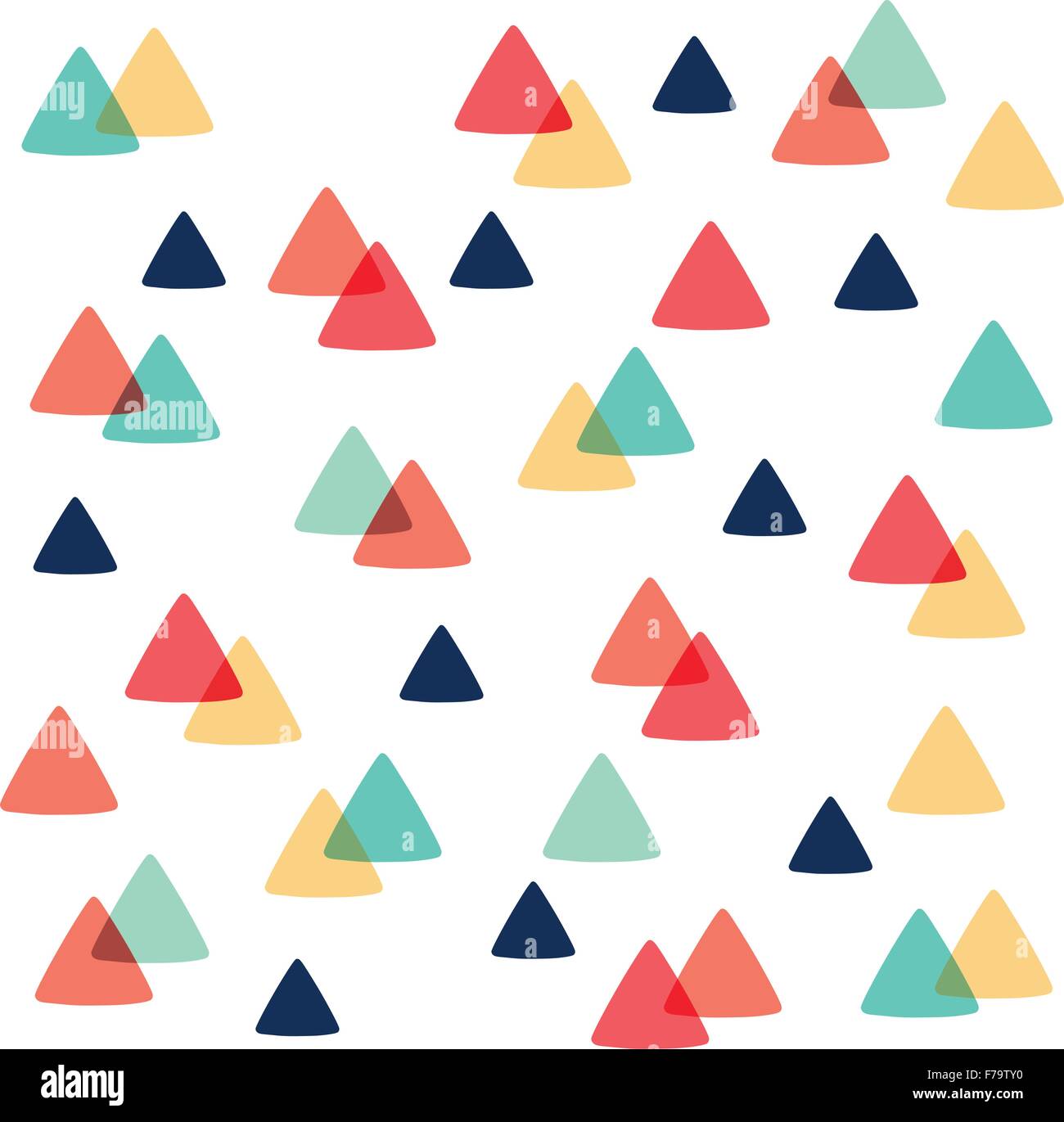 Triangolo curvo schema colore pastello sfondo mix Illustrazione Vettoriale