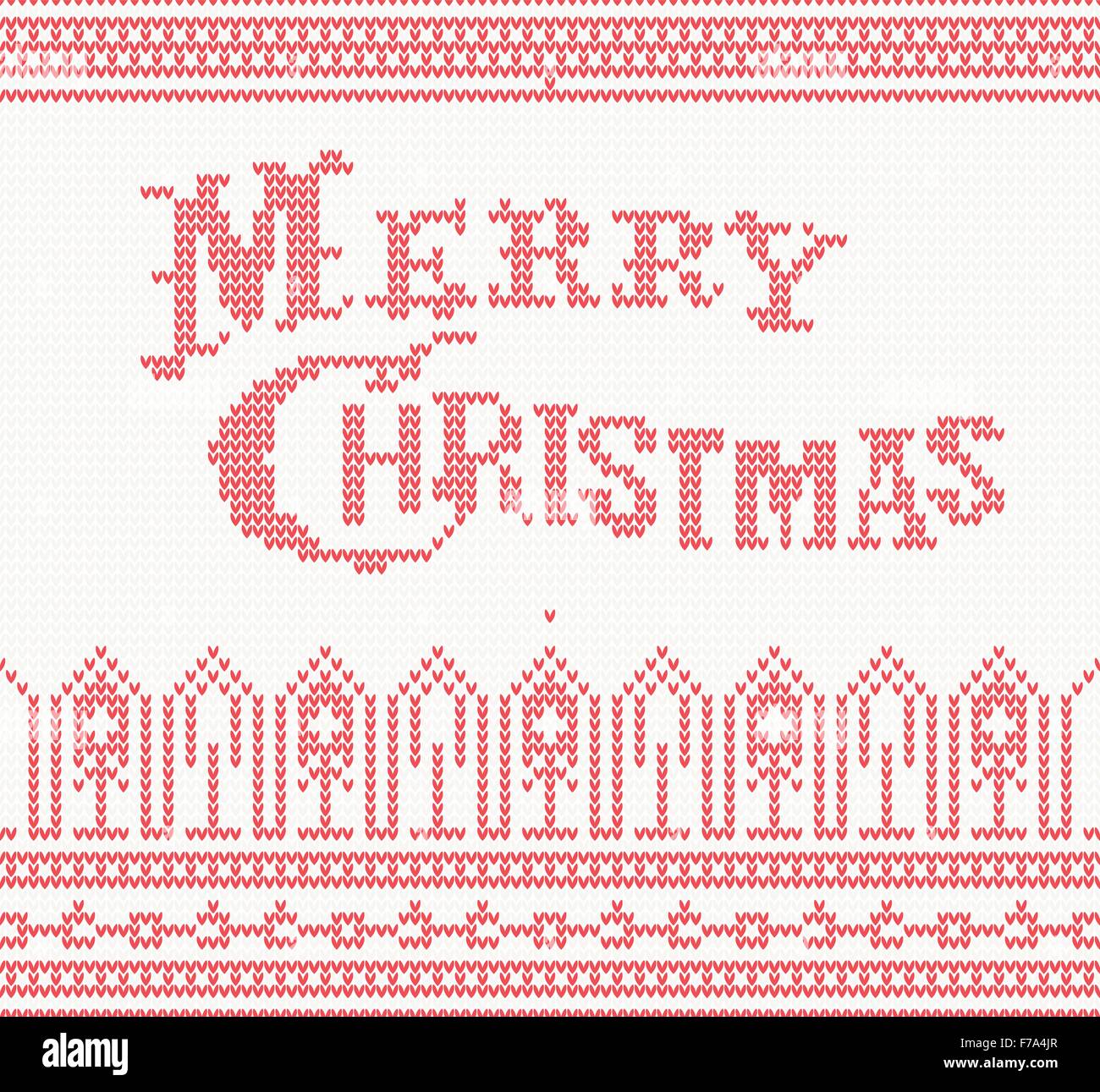 Buon Natale stile Scandinavo seamless maglia Illustrazione Vettoriale