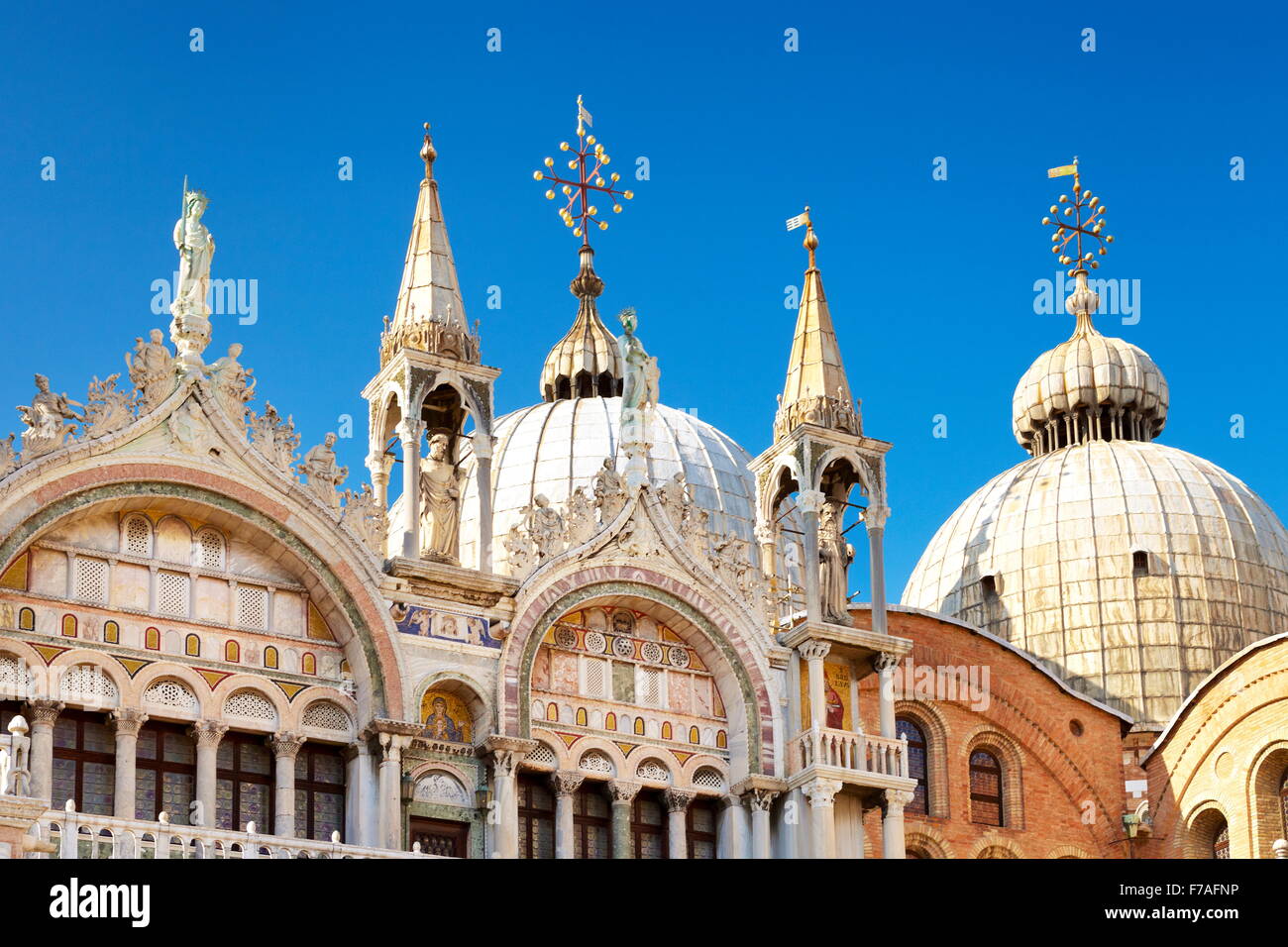 Basilica di San Marco, Piazza San Marco, Venezia, Italia, UNESCO Foto Stock