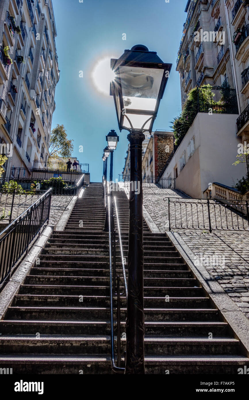 Lampione Montmartre Foto Stock
