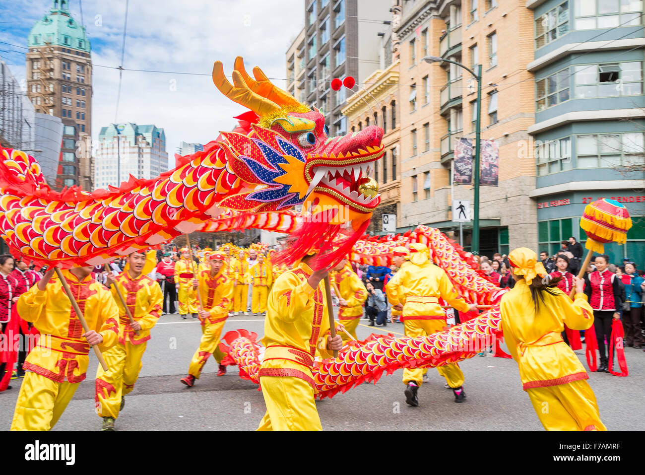 Anno Nuovo Cinese Parade, Vancouver, British Columbia, Canada Foto Stock