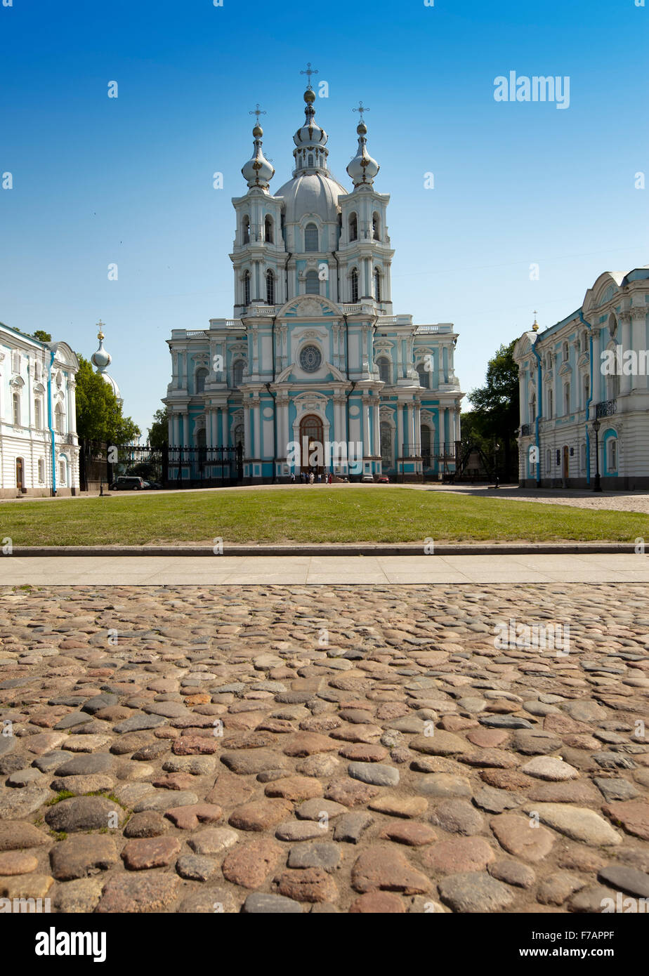 Cattedrale di Smolnyi (Convento Smolny), San Pietroburgo Foto Stock Cattedrale di Smolnyi (Convento Smolny), San Pietroburgo Foto Stock