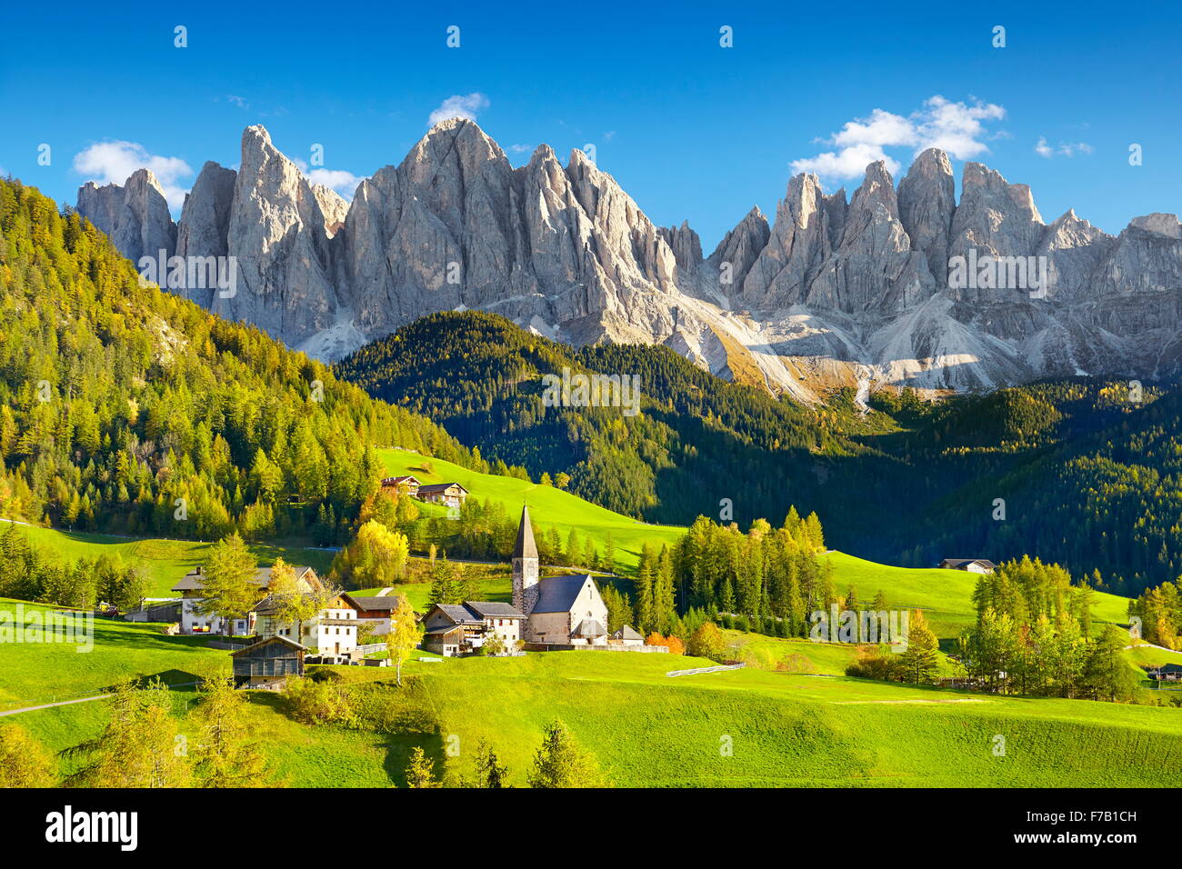 Puez Odle Parco naturale Dolomiti, montagne, Alpi europee, Alto Adige, Italia Foto Stock