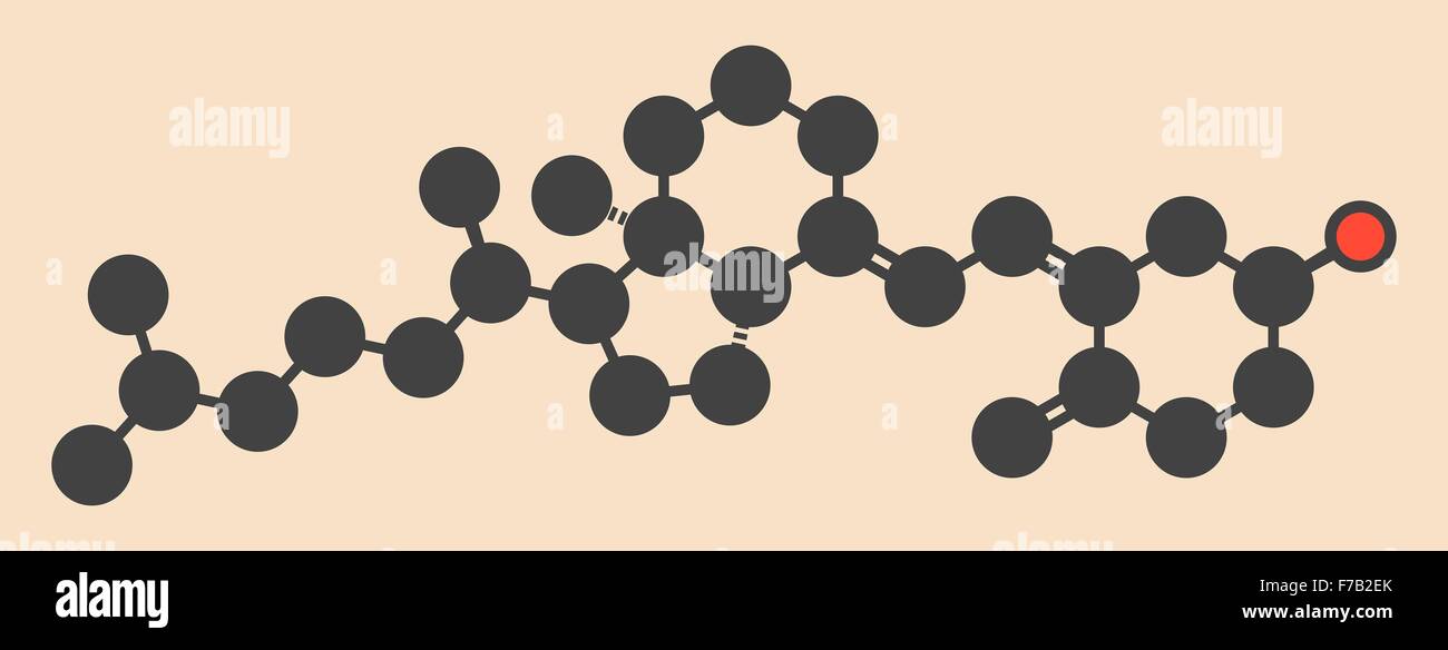La vitamina D (D3, colecalciferolo, toxiferol molecola). Stilizzata di scheletro di formula (struttura chimica). Gli atomi sono mostrati come Foto Stock