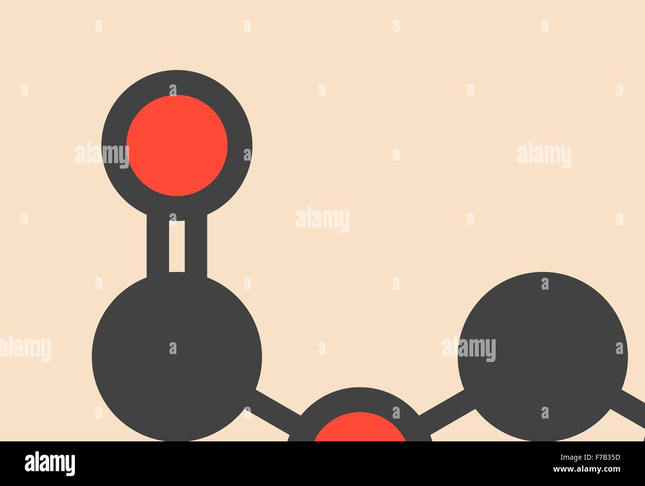 Formiato di etile (Metanoato di etile) molecola. Stilizzata di